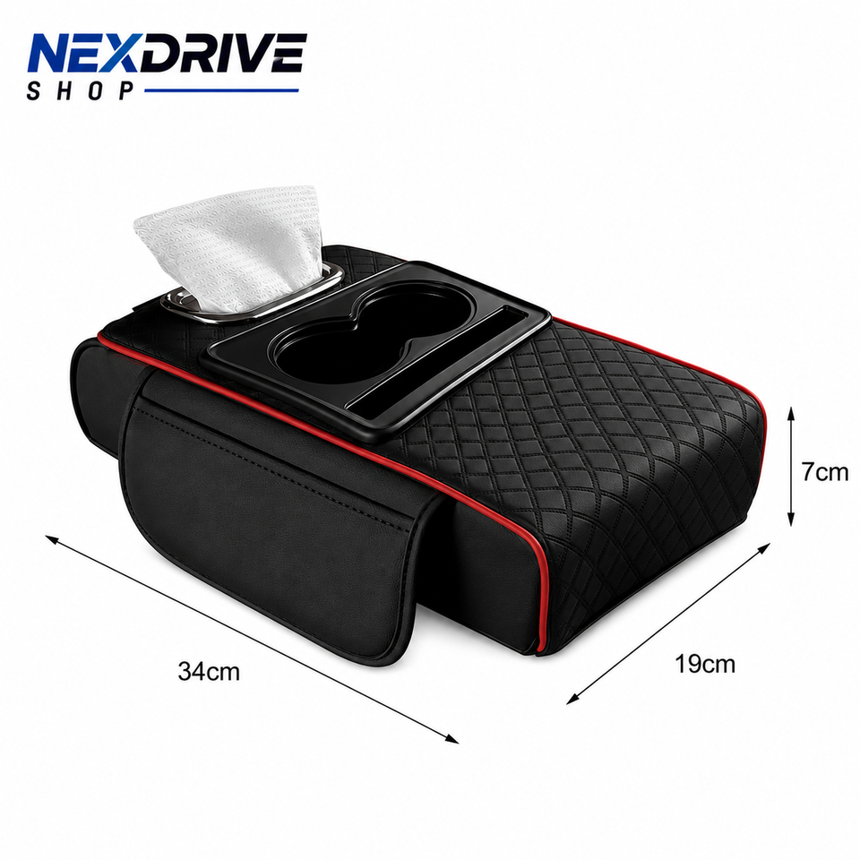 FUNDA PORTA PAPAEL Y VASO DE AUTO - POSABRAZOS DE AUTO