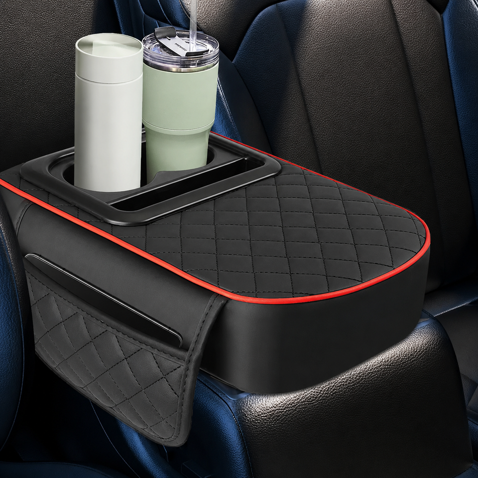 FUNDA PORTA PAPAEL Y VASO DE AUTO - POSABRAZOS DE AUTO