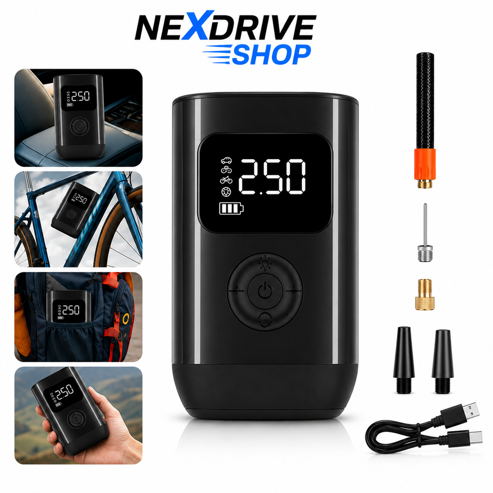 Inflador Portátil Inteligente para Auto – Compresor Digital Recargable
